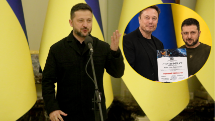 Владимир Зеленский и Илон Маск