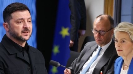 Владимир Зеленский, Фридриц Мерц и Урсула фон дер Ляен