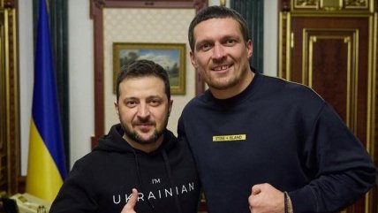 Володимир Зеленський та Олександр Усик