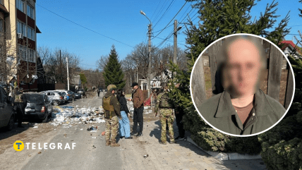 Место взрыва и фигурант дела