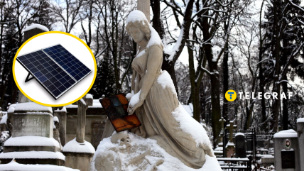 Солнечная панель и Лычаковское кладбище