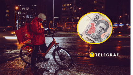 Курьер на велосипеде