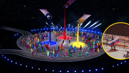 Флаг России заметили на Открытии Олимпийских игр