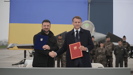 Владимир Зеленский и Эммануэль Макрон