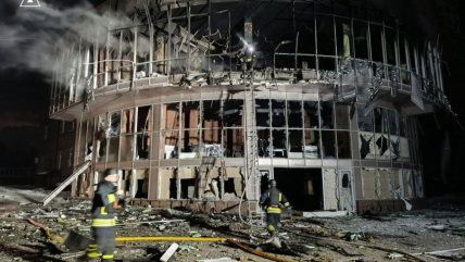 Сгоревшая часть дома