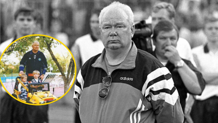 Валерий Лобановский с внуками