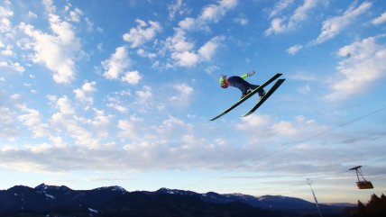 Летающий лыжник, иллюстративный снимок