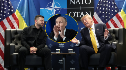 Владимир Зеленский, Владимир Путин и Дональд Трамп