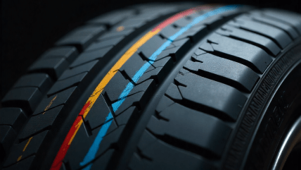 Тонкие полосы на шинах авто