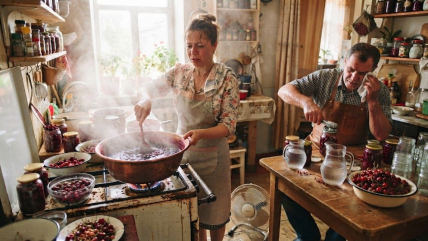 Заготовки на зиму обычно делали всей семьей