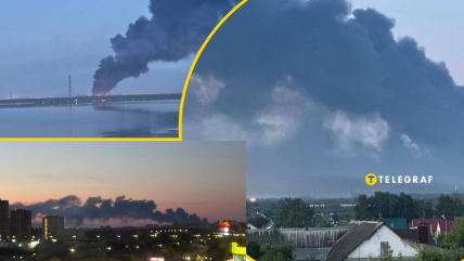 Город накрыл дым, пожар продолжается