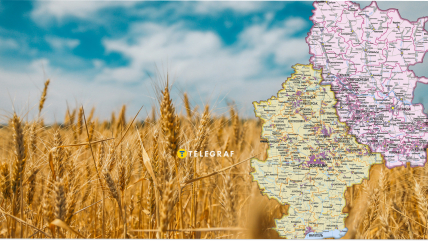 Карта Донеччини та Луганщини