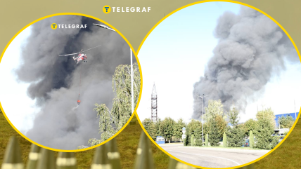 Для гасіння пожежі залучили вертоліт