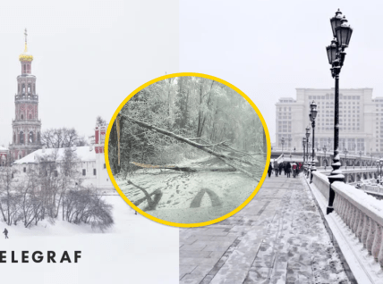 Апрельский снег доставляет хлопот россиянам