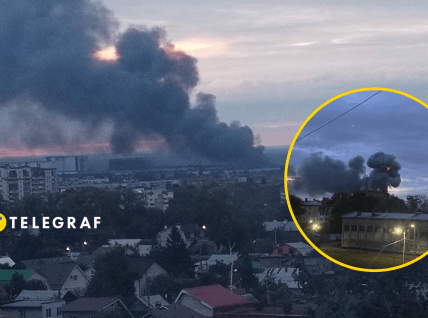После прилетов возник пожар