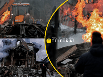 Пожар после атаки в Софиевской Борщаговке
