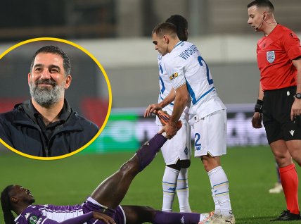 Главный тренер "Шахтера" Арда Туран и "динамовец" Константин Вивчаренко