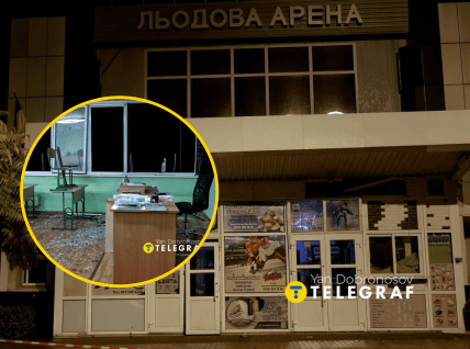Под ударом оказалась также школа