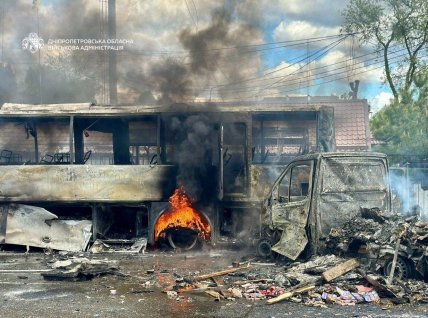 Последствия атаки российского беспилотника