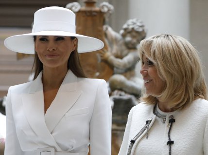 Мелания Трамп и Брижит Макрон