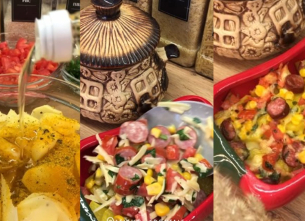 Картофельная запеканка с колбасками и овощной заливкой: сытный ужин по простому рецепту