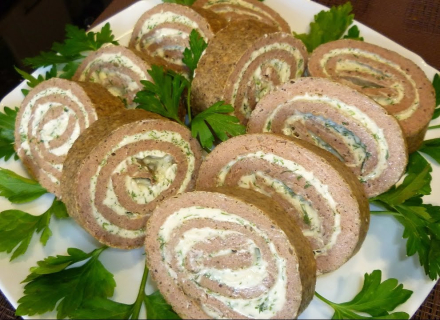 Печеночный рулет с сыром: пошаговый рецепт