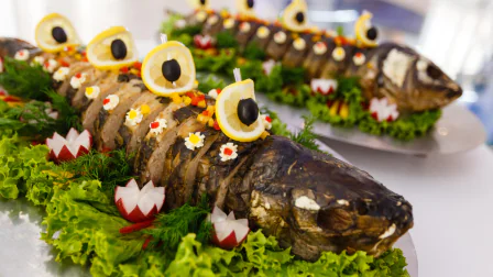 Как приготовить фаршированную рыбу с овощами