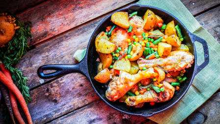 Ужин из рукава: картофель, курица, айва