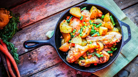 Ужин из рукава: картофель, курица, айва