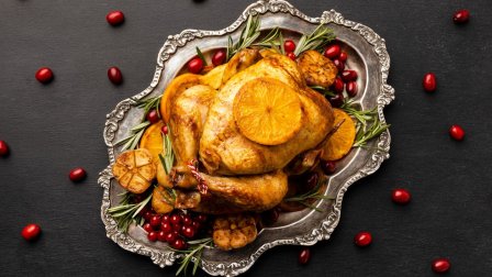 Курка з мандаринами на святковий стіл (відео)