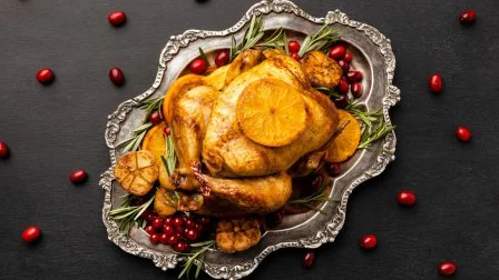 Курка з мандаринами на святковий стіл (відео)