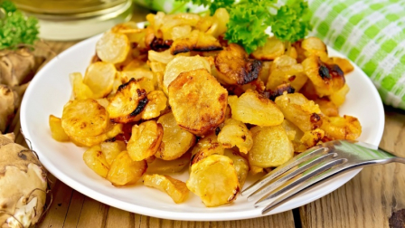 Новый гарнир: тушеный топинамбур под соусом из розмарина