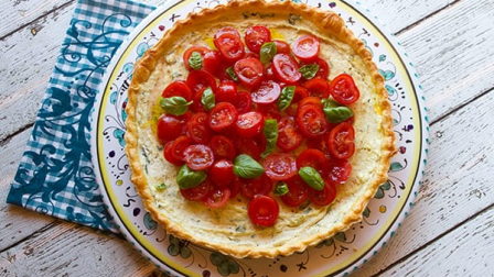 Готовим пирог с помидорами и рикоттой