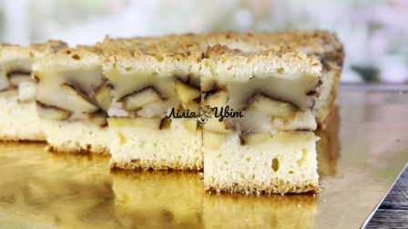 Яблочный пирог с пудингом (видео)