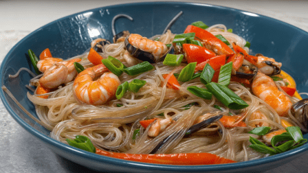 Фунчоза з морепродуктами (відео)