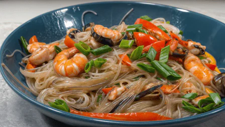 Фунчоза з морепродуктами (відео)