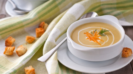 Сырный суп с рисом и куриным филе