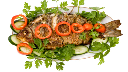 Запеченный фаршированный карась в духовке