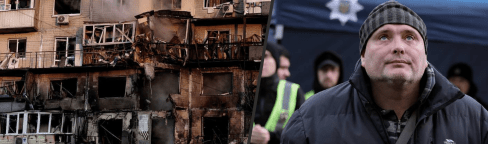 Поврежденный дом в столице