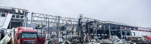 Уничтоженный терминал Новой почты