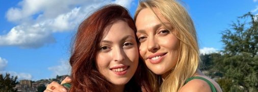 Оля Полякова с дочерью Машей
