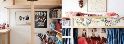 Как организовать пространство под детской кроватью-чердаком: 20 фото