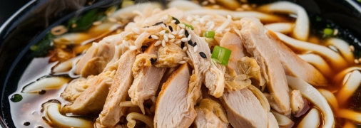 Удон – это пряное блюдо азиатской кухни (изображение создано с помощью ИИ)