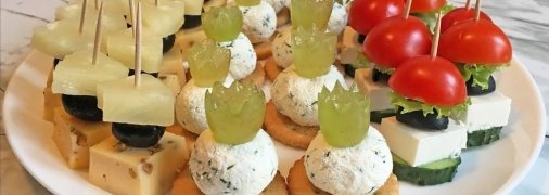 Три простых рецепта красивых канапе