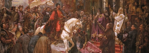 В'їзд Богдана Хмельницького до Києва в 1649 році. Картина Миколи Івасюка, 1912 рік
