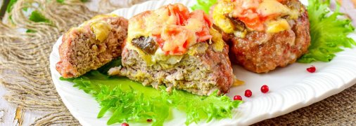 М’ясні гнізда з грибами