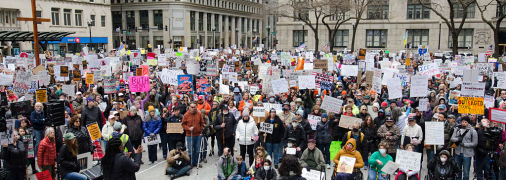 Массовые митинги в США