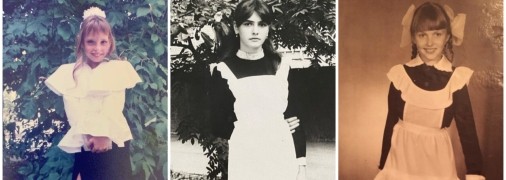 Школярки Надя Дорофєєва, Ольга Сумська та Оля Полякова