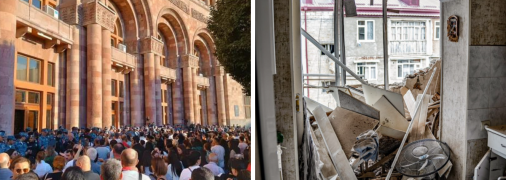 Протесты в Ереване ("Медуза") и последствия обстрелов в Степанакерте ("ТАСС")