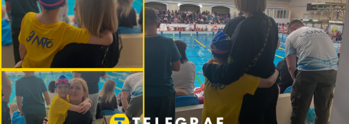 Мама с дочерью на соревнованиях